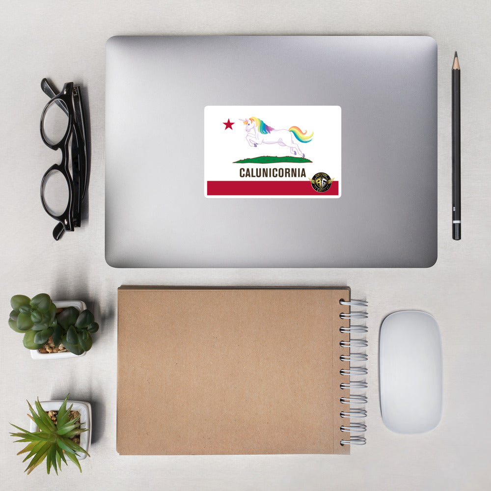 The A&G Calunicornia State Flag sticker!