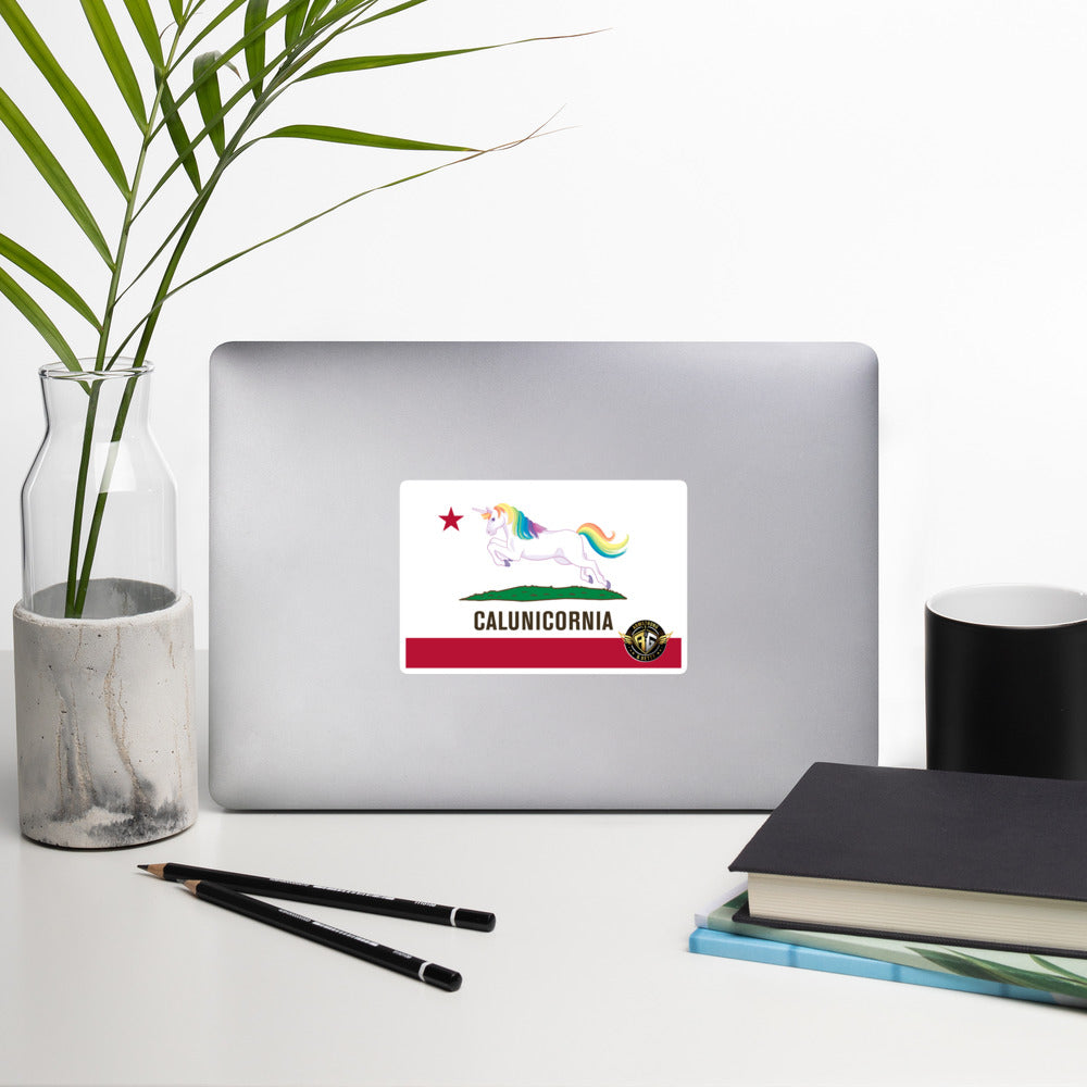 The A&G Calunicornia State Flag sticker!